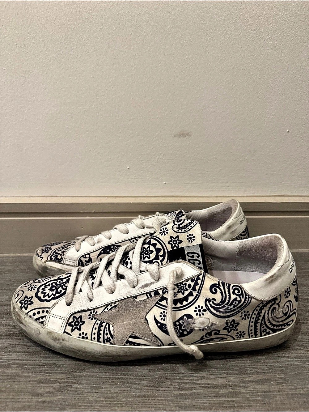 Golden Goose Super-Star Paisley Low-Top Sneakers